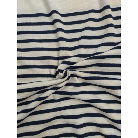 Striped short sleeve casual top by Max Studio London, navy and white. Size XS. - Picture 5 of 7